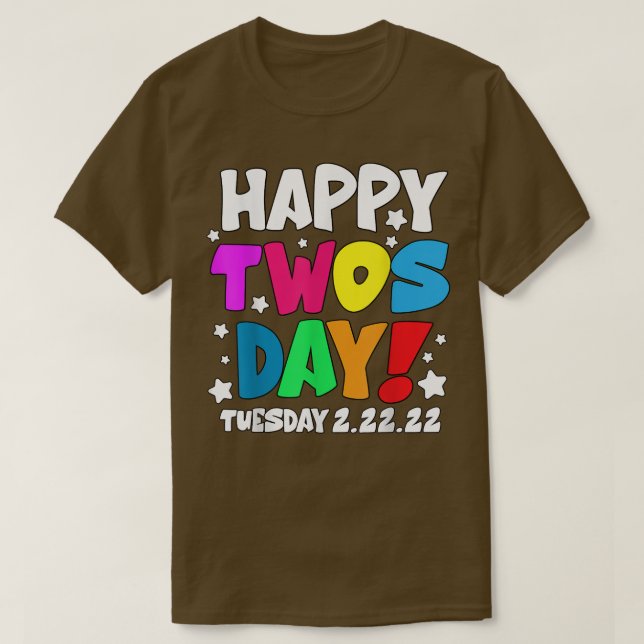 Camiseta 22 de febrero de 2022 2222 Feliz Twosday Martes 22 (Diseño del anverso)