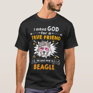 Camiseta 22 Le preguntó a Dios - Verdadero amigo - Un Beagl