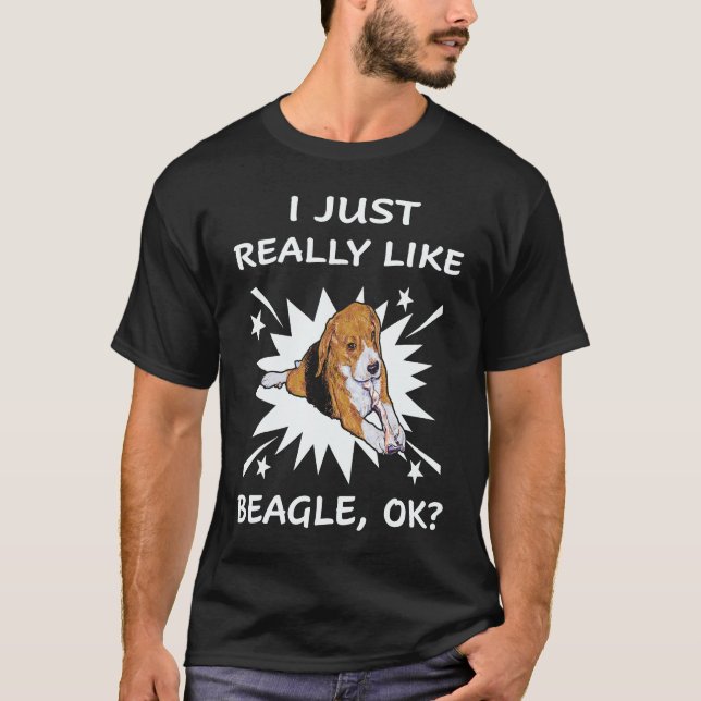 Camiseta 22 Me gusta mucho Beagle (Anverso)