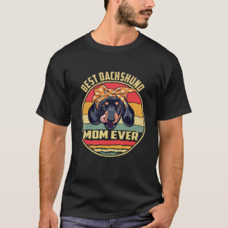 Camiseta 22 Mejor Dachshund Mamá de Todos los Tiempos Vinta