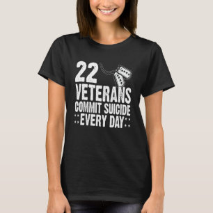 Camiseta 22 veteranos se suicidan todos los días angustiado