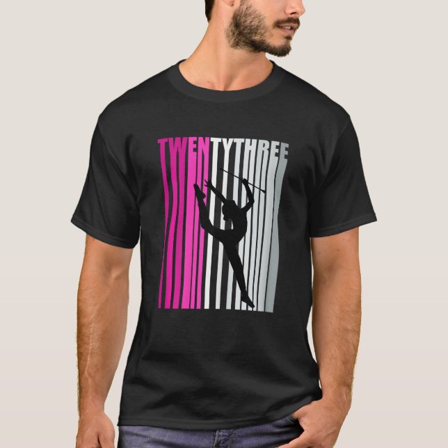 Camiseta 23.ª Gimnasia Rítmica Cumpleaños Baton Twi (Anverso)