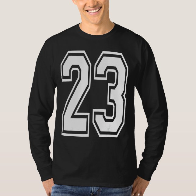 Camiseta 23.º número de la escuela de cumpleaños (Anverso)