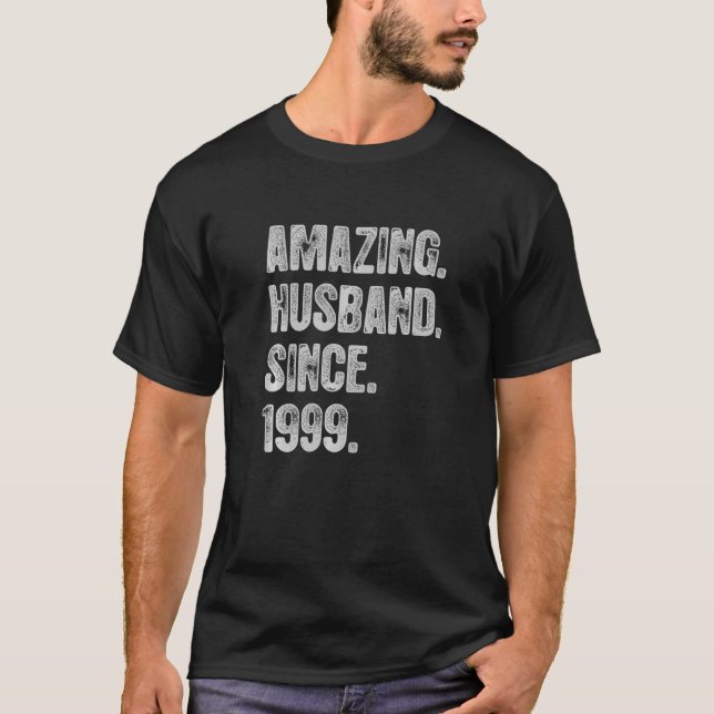 Camiseta 23 Aniversario Boda De Su Sorprendente Esposo Si (Anverso)