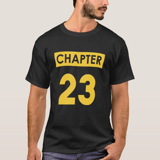 Camiseta 23 Aniversario Capítulo 23 Idea feliz cumpleaños (Anverso)
