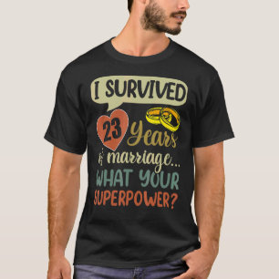 Camiseta 23 Aniversario del Matrimonio Las Parejas Sobreviv