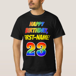 Camiseta 23 Aniversario — Negrita, Diversión, Arcoiris 23, 