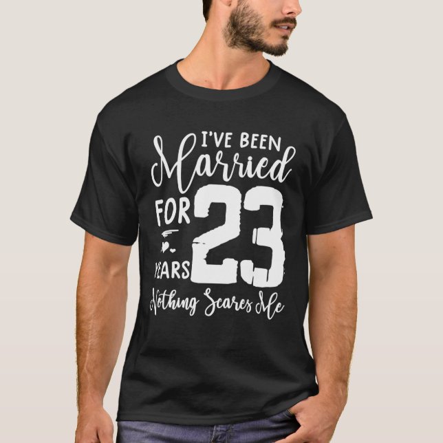 Camiseta 23 Años Casada Pareja Graciosa 23 Aniversario (Anverso)