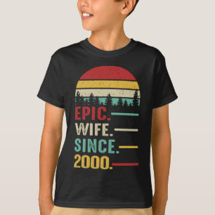 Camiseta 23 años de Boda para su épica esposa desde el 2