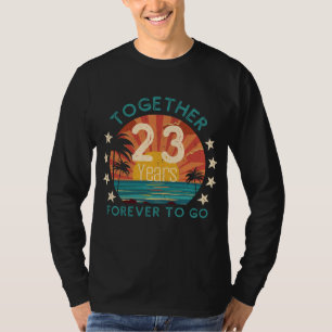 Camiseta 23 años fuerte: Para siempre juntos, celebrar