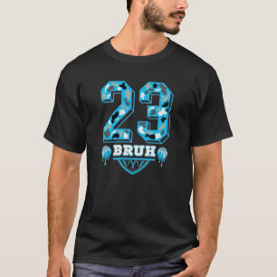 Camiseta 23 bruh Camuflaje Azul Gamma Combinación , azul ga