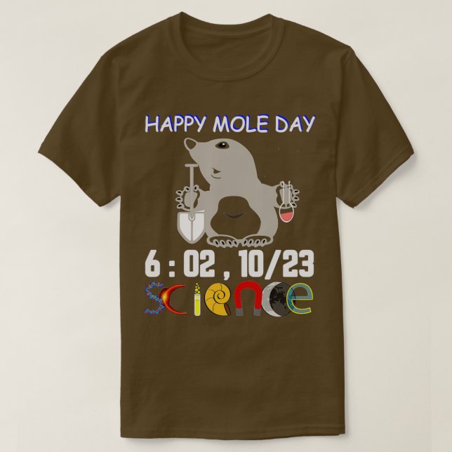 Camiseta 23 de octubre Día nacional de la topa Avogadro's N (Diseño del anverso)