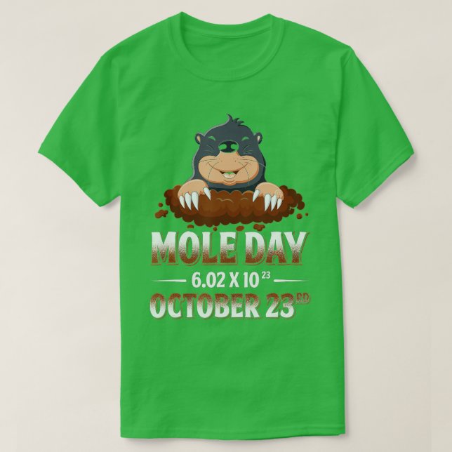 Camiseta 23 de octubre Mole Day Avogadros Número (Diseño del anverso)