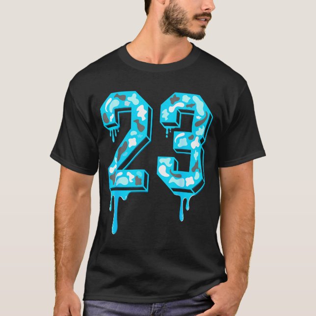 Camiseta 23 Drip Camo Gamma Blue Matching  (Anverso)
