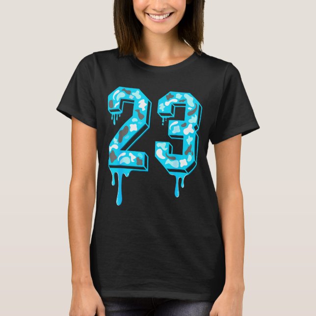 Camiseta 23 Drip Camo Gamma Blue Matching  (Anverso)