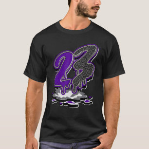 Camiseta 23 Drip Dark Iris 3s Coincidencia