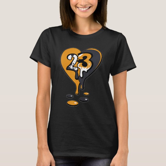 Camiseta 23 Drip Heart OG Pollen 1s Matching (Anverso)