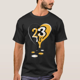 Camiseta 23 Drip Heart OG Yellow Toe 1s Coincidencia