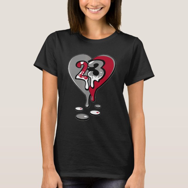 Camiseta 23 Drip Heart Particle Grey 9s Matching (Anverso)