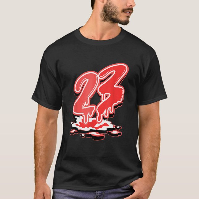 Camiseta 23 Drip Retro Blanco Infrarrojo 7s Coincidente (Anverso)