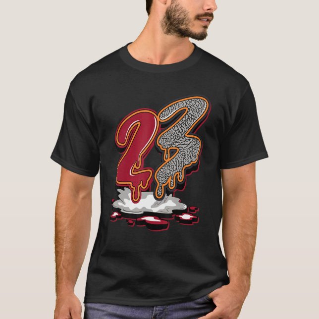 Camiseta 23 Drip Retro Cardinal Red 3s Matching (Anverso)