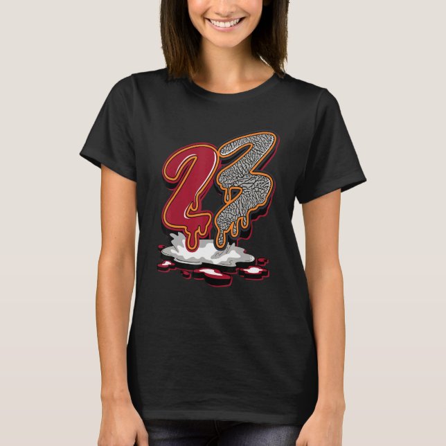 Camiseta 23 Drip Retro Cardinal Red 3s Matching (Anverso)