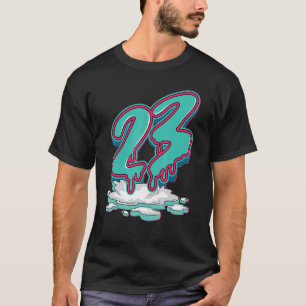 Camiseta 23 Dripping Aurora Green 13 Unisex Matching