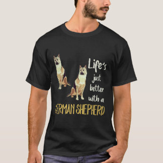Camiseta 23 La vida es mejor con un pastor alemán