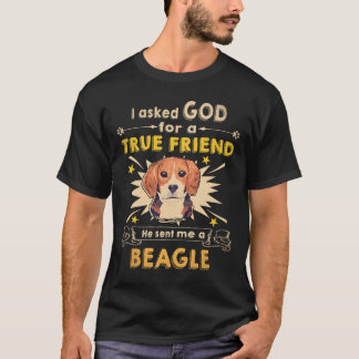 Camiseta 23 Le preguntó a Dios - Verdadero amigo - Un Beagl
