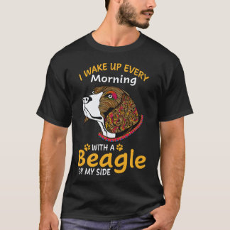 Camiseta 23 Me despierto cada mañana con un Beagle a mi lad