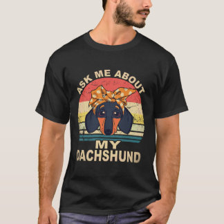 Camiseta 23 Pregúntame acerca de mi vintage Dachshund