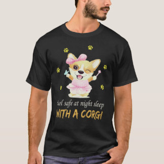 Camiseta 23 Siéntete Seguro Por La Noche Duerme Con Un Corg