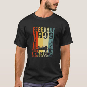 Camiseta 23 Year Old Gift February 1999 Limited Edition 23T