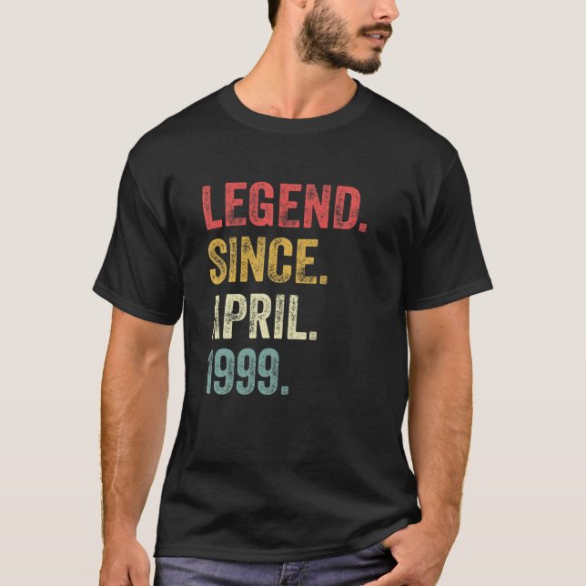 Camiseta 23Th Birthday Gifts 23 Years Old Legend Since Apri (Anverso)