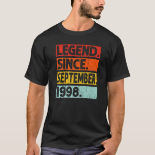 Camiseta 24ª leyenda de cumpleaños desde septiembre de 1998