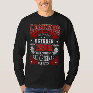 Camiseta 24ª Leyenda De Cumpleaños Nacida En Octubre De 199