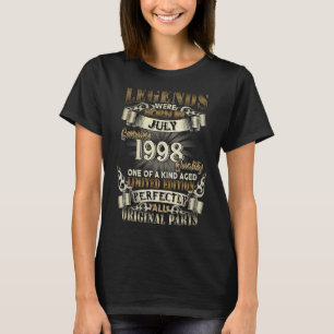 Camiseta 24º Cumpleaños De Leyendas Nacidas En Julio De 199