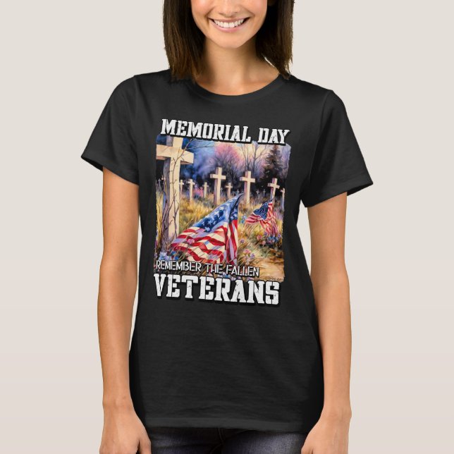 CAMISETA 24076_MEMORIAL DAY RECUERDA NUESTROS VETERANOS CAÍ (Anverso)