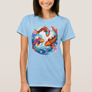Camiseta 24082_Three Koi, Koi Art
