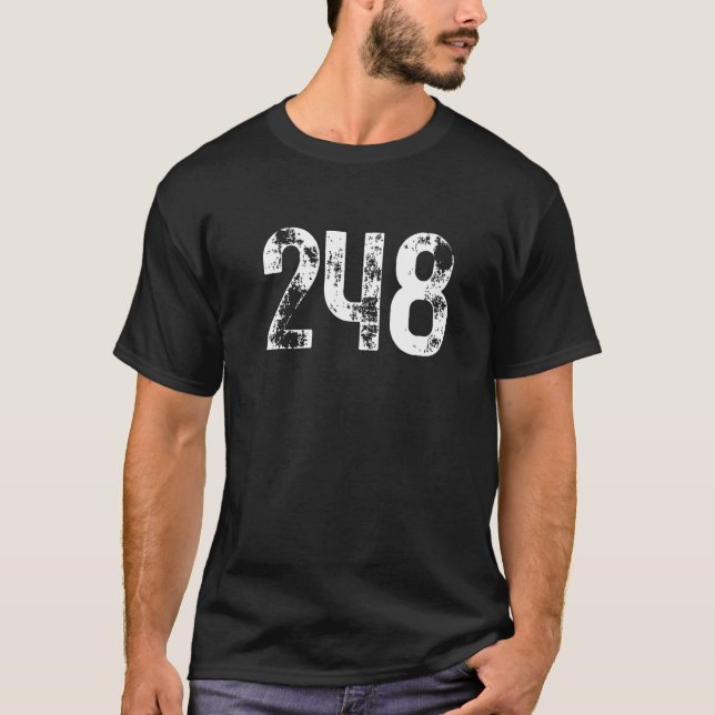 Camiseta 248 Código de área Troy MI Código de área de teléf (Anverso)