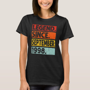 Camiseta 24.ª leyenda del cumpleaños desde septiembre de 19
