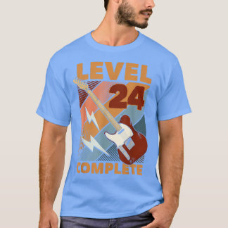 Camiseta 24.º cumpleaños 24 Completo E-Guitar