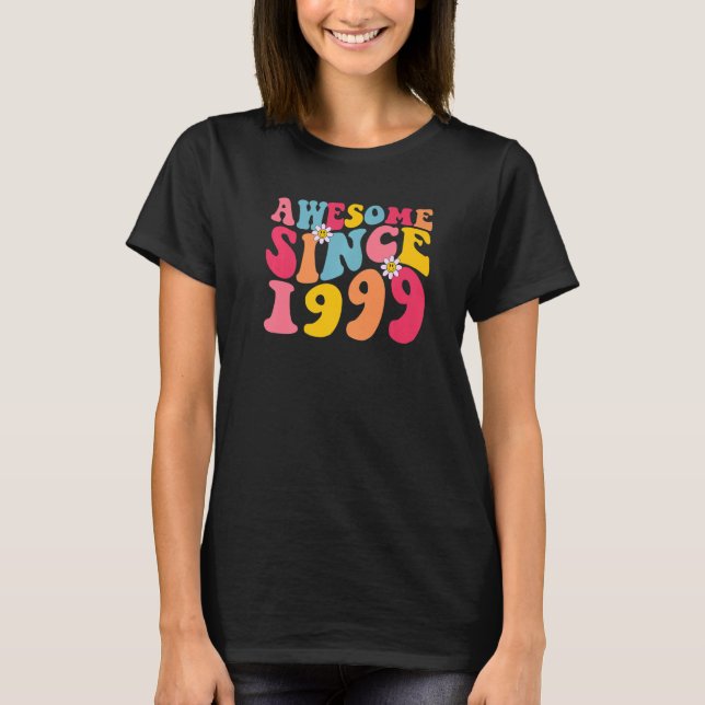 Camiseta 24.º cumpleaños increíble desde 1999 Retro 24 años (Anverso)