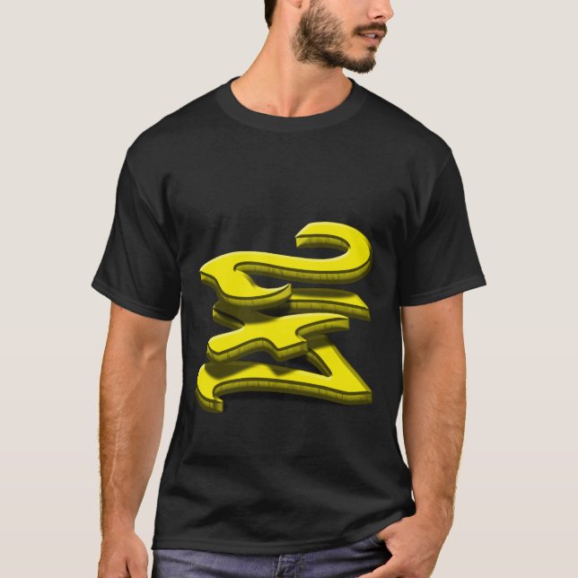 Camiseta 24 7 - Veinticuatro siete - Texto amarillo (Anverso)
