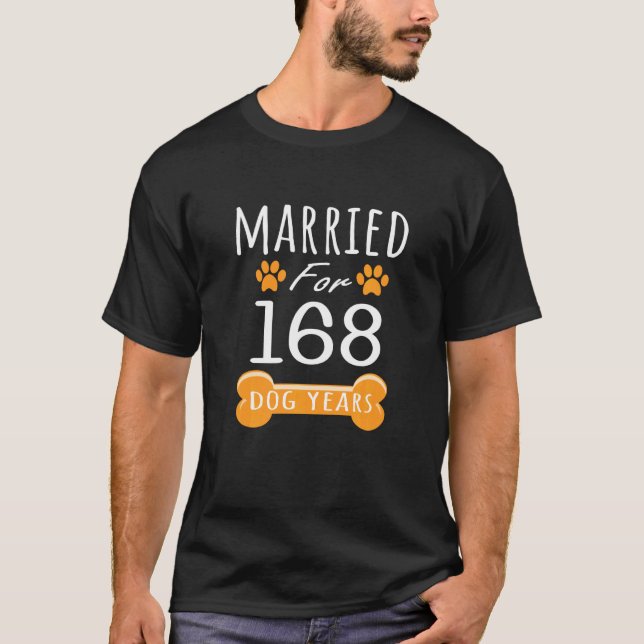 Camiseta 24 Aniversario Gracioso Casado Por 168 Años De Per (Anverso)