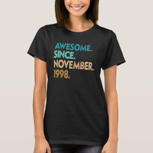 Camiseta 24 años de edad increíble desde noviembre de 1998 