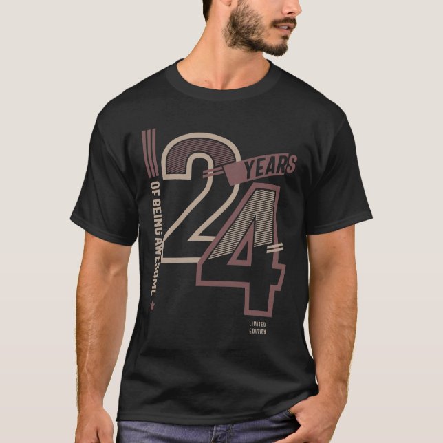 Camiseta 24 Años De Impresionantes Ideas De Regalo De Cumpl (Anverso)