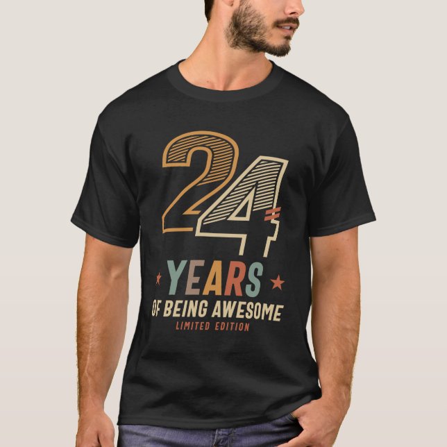 Camiseta 24 Años De Ser Impresionante 2000 24º Cumpleaños (Anverso)