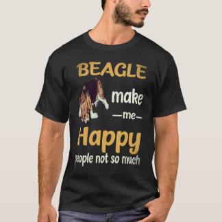 Camiseta 24 Beagle Me Hacen Feliz La Gente No Tanto Beagle