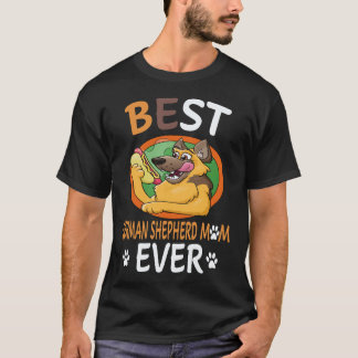 Camiseta 24 Mejor Pastor Alemán Mamá Siempre Pastor Alemán